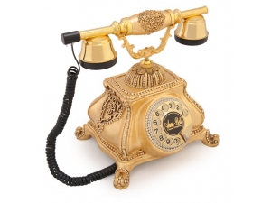 Meltem Altın Varaklı Swarovski Taşlı Telefon Anna Bell